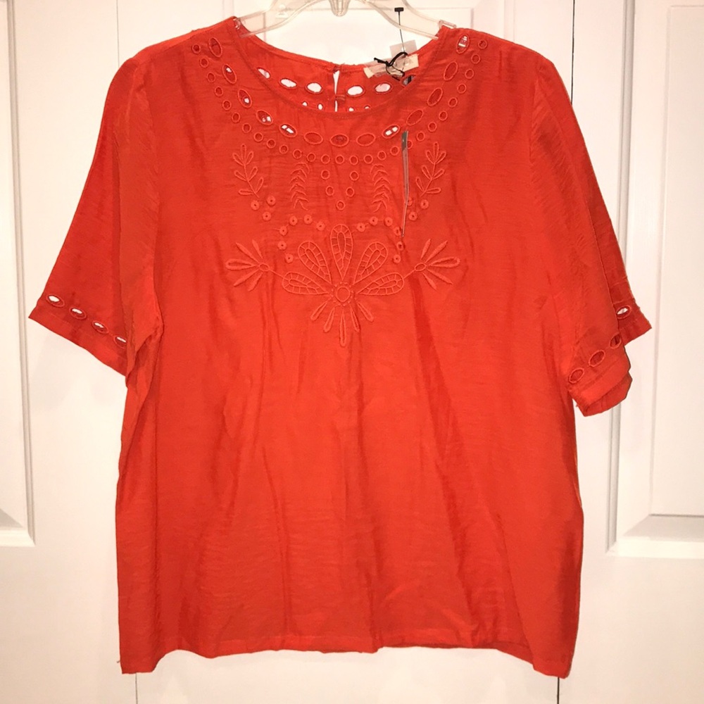 Current air Embroidered top